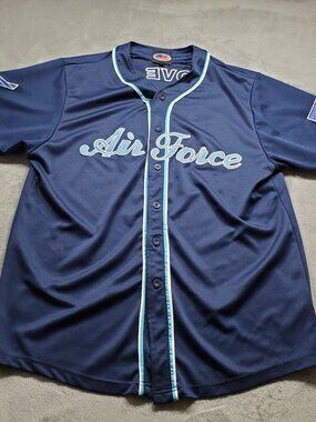 JWM Wholesale Baseball Jersey Airforce Above All Logo Blue White Men Sz XL